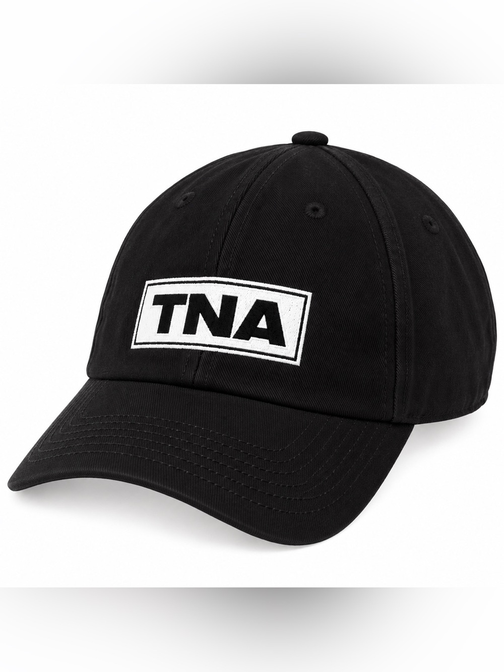 TNA Aritzia Black Logo Baseball Cap Hat One Size Adjustable Vintage Style